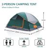 2/4 Person High Quality Camping Tent with Tent Fly, Easy Setup Dome Tent with Mesh Windows & Skylights, Lightweight Portable Tent for Outdoor Camping