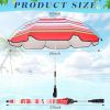 2 Pcs Automatic Chair Umbrella with Universal Clamp 44" UPF 50+ Portable Clamp on Beach Chair Adjustable Wheelchair Umbrella for Outdoor Patio Parasol