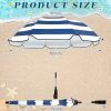 2 Pcs Automatic Chair Umbrella with Universal Clamp 44" UPF 50+ Portable Clamp on Beach Chair Adjustable Wheelchair Umbrella for Outdoor Patio Parasol
