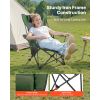 Reclining Camping Chair, 4 Adjustable Positions, Portable Folding Lounger for Adults, Mesh Beach Chair with Headrest & Foot Rest, Supports 220 lbs